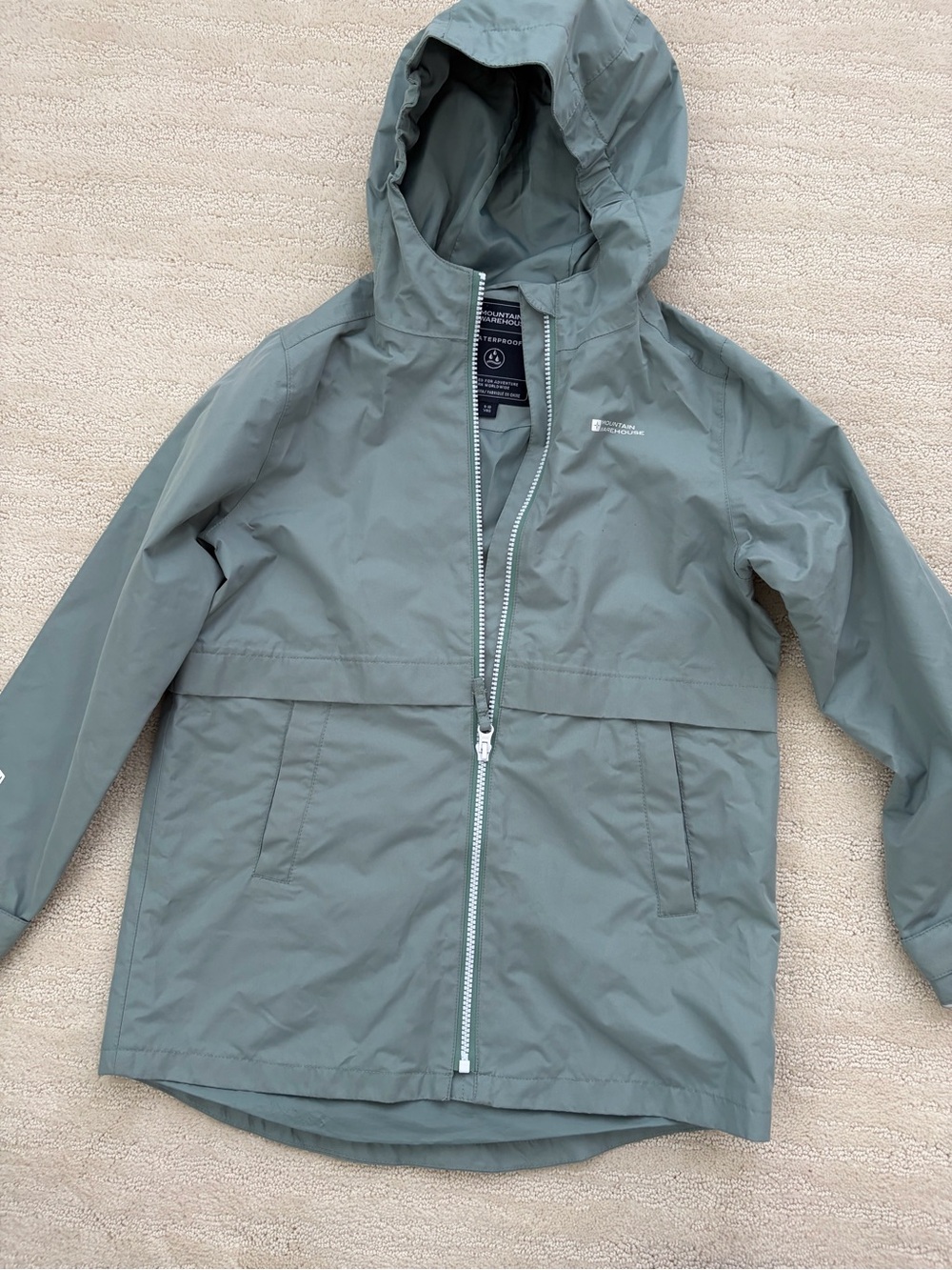 Mountain Warehouse Children's Waterproof Hooded Jacket - Sage Green